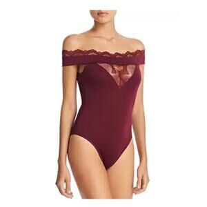 Thistle & Spire Clarendon Off-the-Shoulder Bodysuit Burgundy Size XS